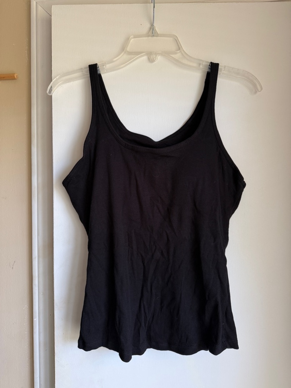 Ribbed Tank Top With Built-In Bra